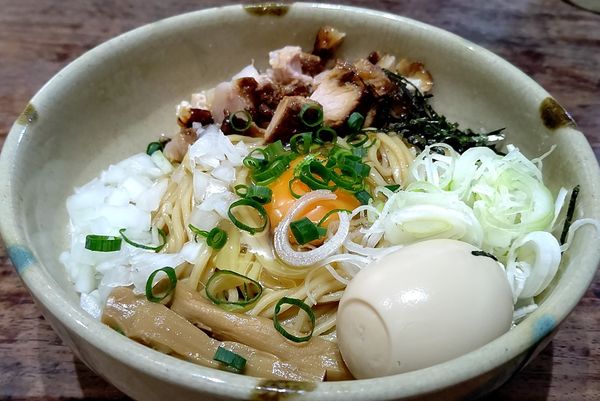 「天草大王の鶏油そば&味玉」@らーめん つけめん 和み屋の写真