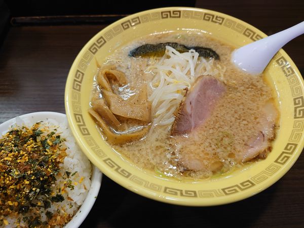 「中華麺（細麺）700円＋ふりかけごはん200円」@江川亭 東村山店の写真
