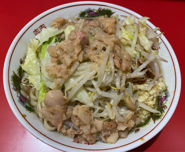 「小ラーメン ヤサイちょいマシ ニンニク アブラ」@ラーメン二郎 千葉店の写真