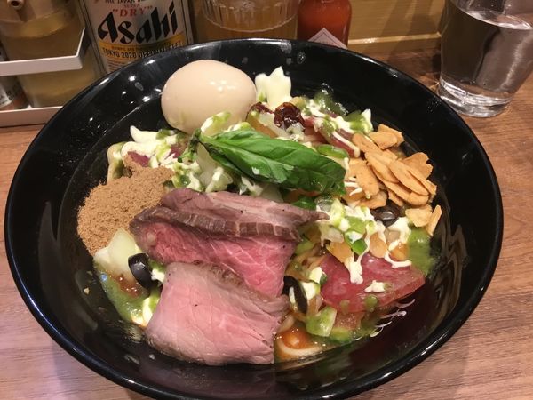 「【限定】特肉pizza of  noodles +チーズ飯」@仙台 自家製麺 こいけ屋の写真