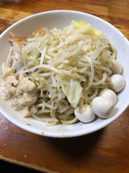 「小ラーメン　うずら　やさい　あぶら」@蓮爾 新町一丁目店の写真