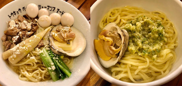 「潮まぜそば850　うずら100　貝玉250」@Tokyo Bay Fisherman's noodleの写真