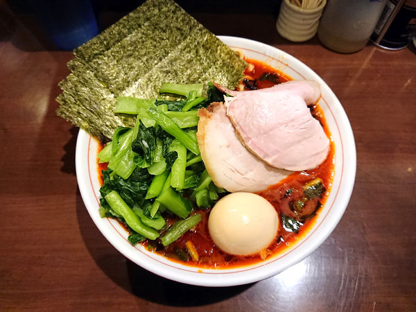 「からしめん+小松菜」@らーめん飛粋の写真