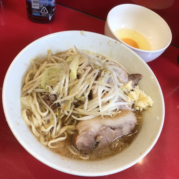 「ラーメン半分￥750＋玉子￥50」@ラーメン二郎 西台駅前店の写真