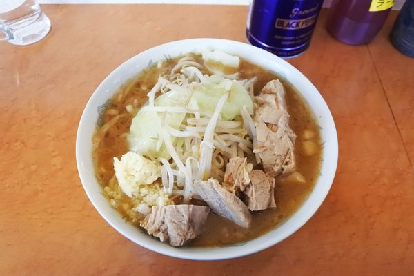 「ラーメン￥８５０（ヤサイ少なめニンニク少なめ）」@豪快なラーメン店 ポークジャンキーの写真