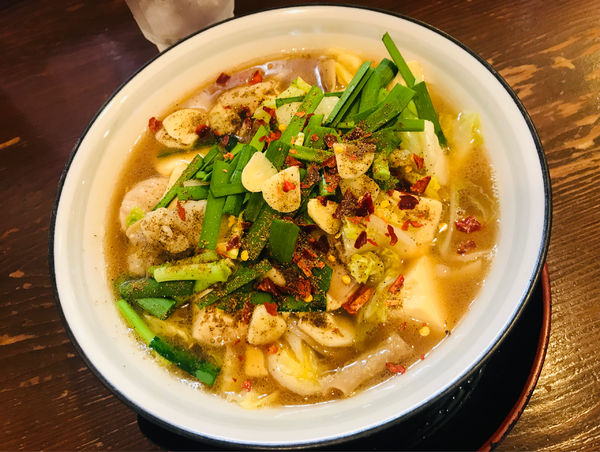 「【限定】スタミナ牛ホルモンラーメン」@節系とんこつらぁ麺 おもとの写真