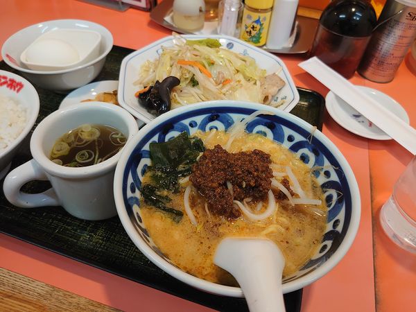 「定食+ミニタンタン麺」@テンホウ 富士見店の写真