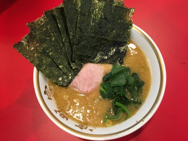 「ラーメン(並)＋ライス＋海苔」@ラーメン濱野家の写真