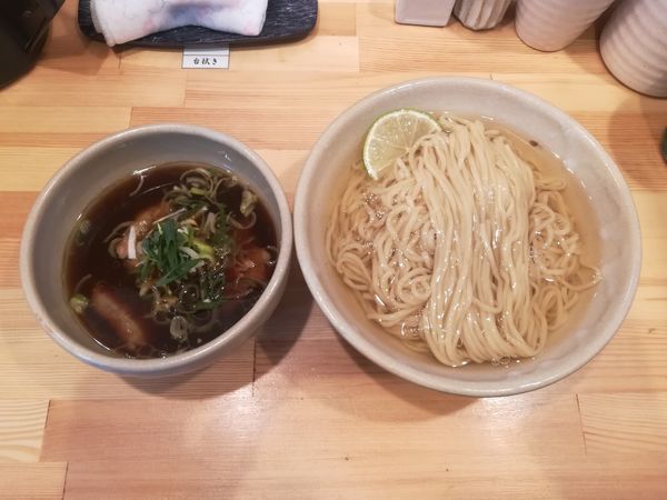 「鰹昆布出汁醤油つけ麺」@迂直の写真
