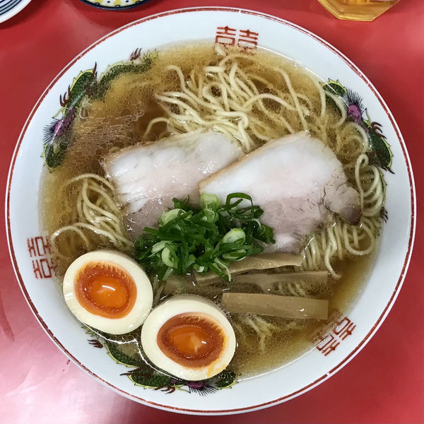 「キリン一番搾り生350ml缶 → 中華そば ＋ 煮卵」@中華そば 竹千代の写真