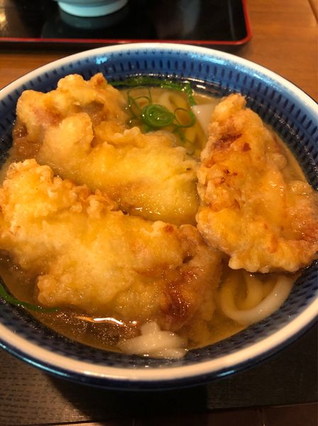 「鶏天うどん」@大和名代うどんつくし 八木店の写真
