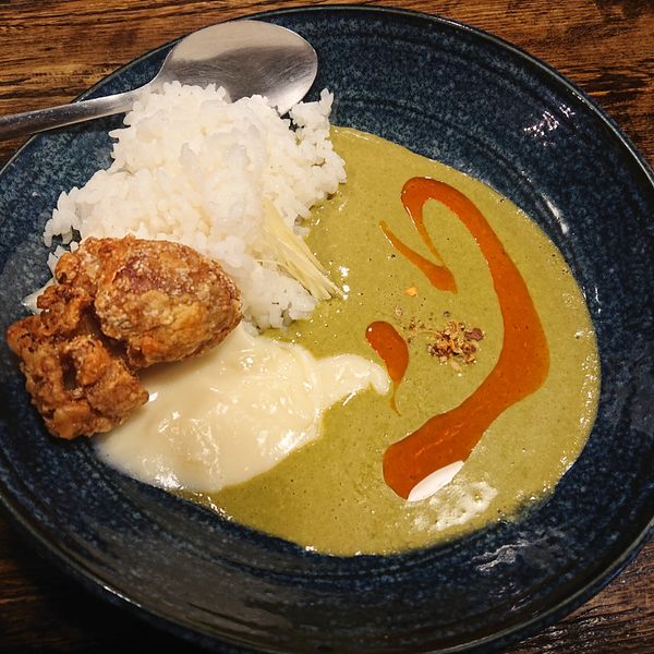 「カレーつけ麺(1200円)(ライス付き)」@中華そば ひしおの写真
