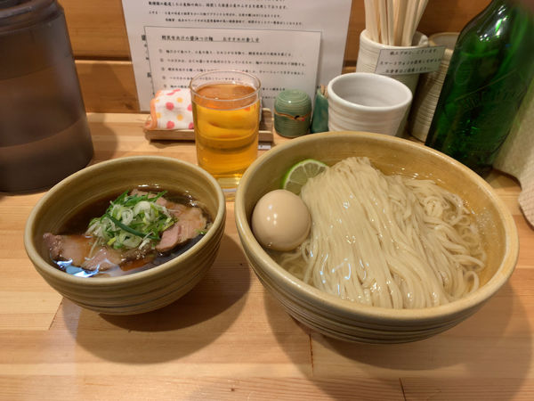 「鰹昆布出汁 味玉･醤油つけ麺」@迂直の写真