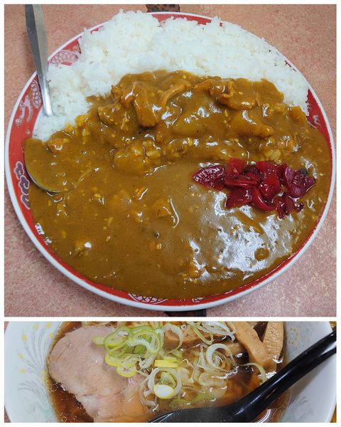 「カレーセット(1070円)」@てんこもりラーメンの写真