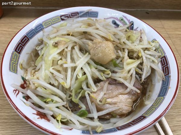 「ラーメン 麺少め「ニンニクアブラ」(750円)」@ラーメン二郎 栃木街道店の写真