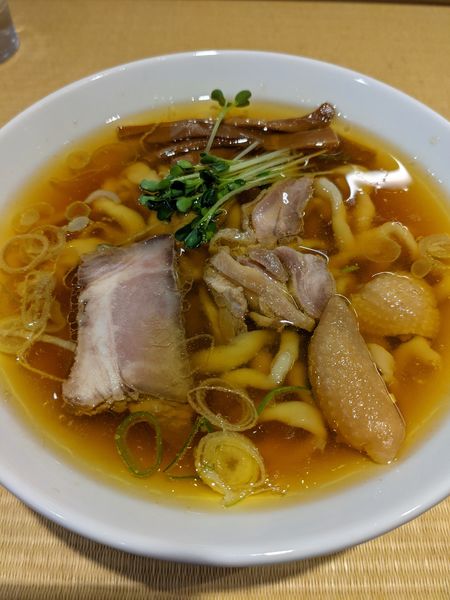 「親鶏中華そば（極太麺）」@手打 親鶏中華そば 綾川の写真