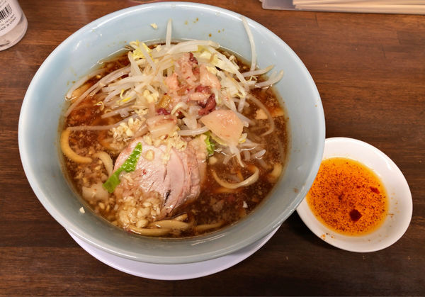「小の小ラーメン 麺半分ヤサイ少な目ニンニクちょっとアブラちょ」@らーめん玄の写真