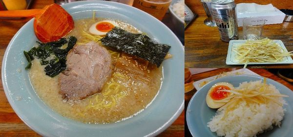 「ラーメン並650円甘ネギ150円ビール450円」@ラーメンHOUSE リュウビの写真