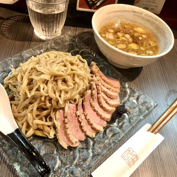 「【限定】鴨つけ麺 (白湯)￥1100＋鴨チャー増し￥300」@柳麺 呉田-goden-の写真