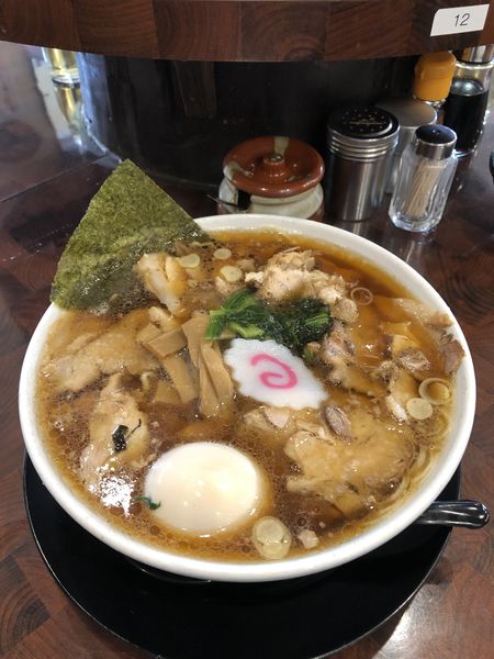 「生姜醤油チャーシューメン　味付玉子（大盛り）」@新潟長岡らーめん みずさわ 東川口店の写真