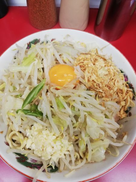 「レギュラーラーメン汁無し」@ラーメン二郎 湘南藤沢店の写真