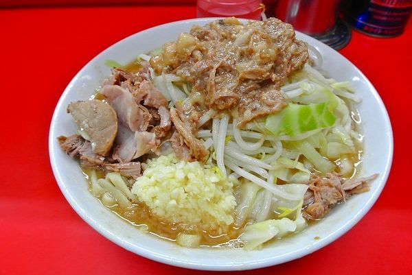 「小ラーメン790円野菜少な目ニンニク脂」@ラーメン二郎 松戸駅前店の写真
