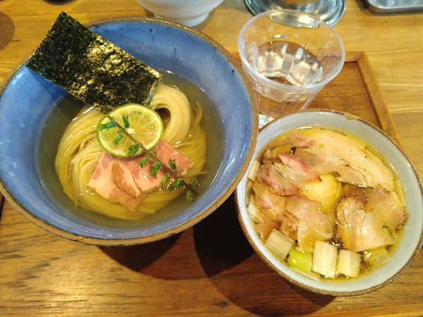 「昆布水のつけめん(醤油)250g¥900+味玉¥100-」@YOKOKURA STOREHOUSEの写真