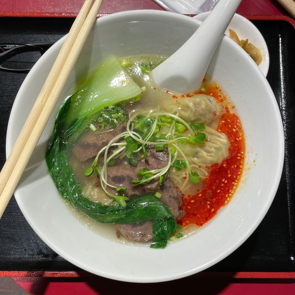 「牛肉叉焼雲呑麺」@雲呑房の写真