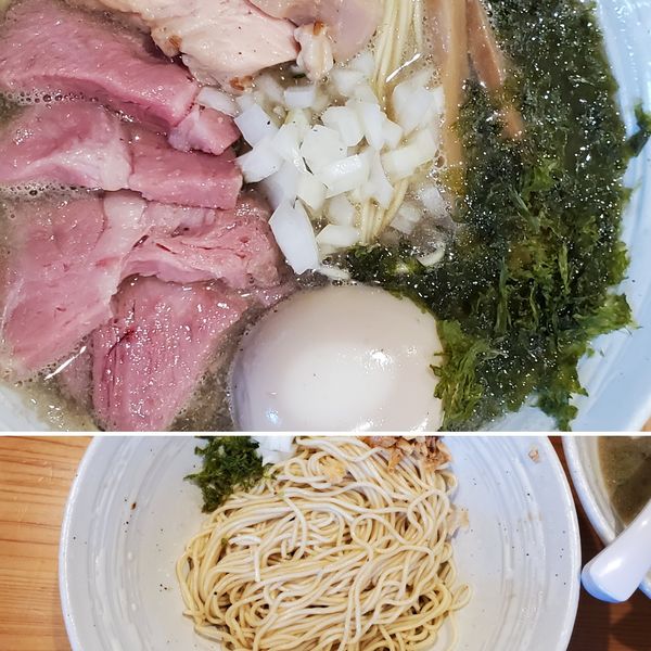 「らぁ麺(煮干)＋(味玉・チャーシュー増量）＋味付き替玉」@麺屋 さくら井の写真