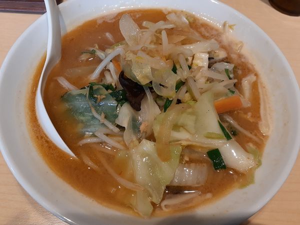 「白味噌野菜らーめん」@伝丸 天王町店の写真