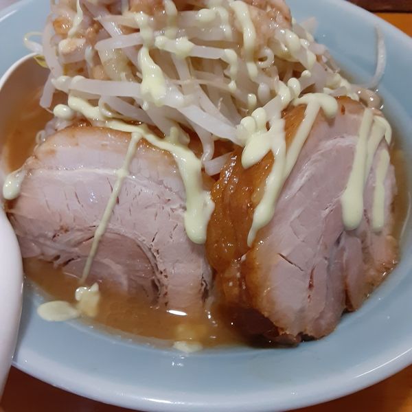 「小ら～めん+豚増し+無料TP全増しワサマヨW」@ラーメン慶次郎 本店の写真