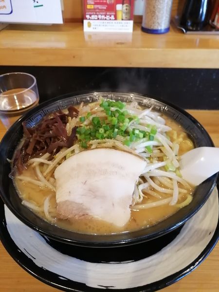 「味噌ラーメン(太麺)」@万力屋 山梨店の写真