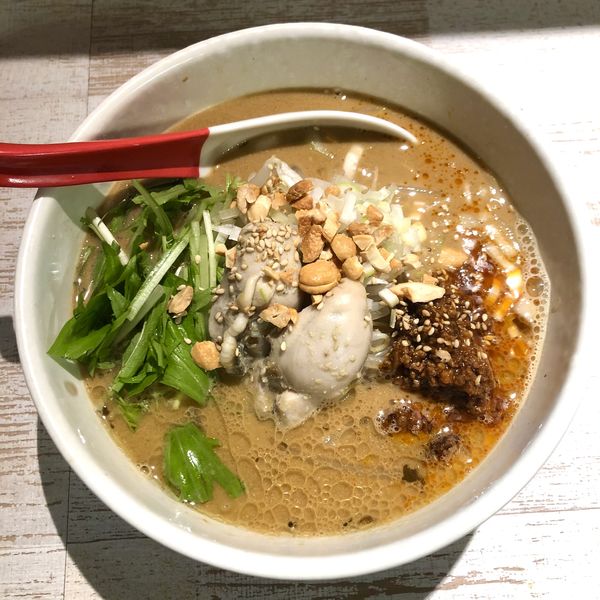 「【限定】青山椒油香る牡蠣担々麺 ￥1000」@麺屋 誉の写真