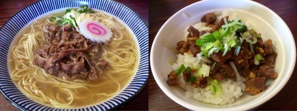 「肉そば 900円 ＋ カレー魯肉飯 200円」@良温(Ra-on)の写真