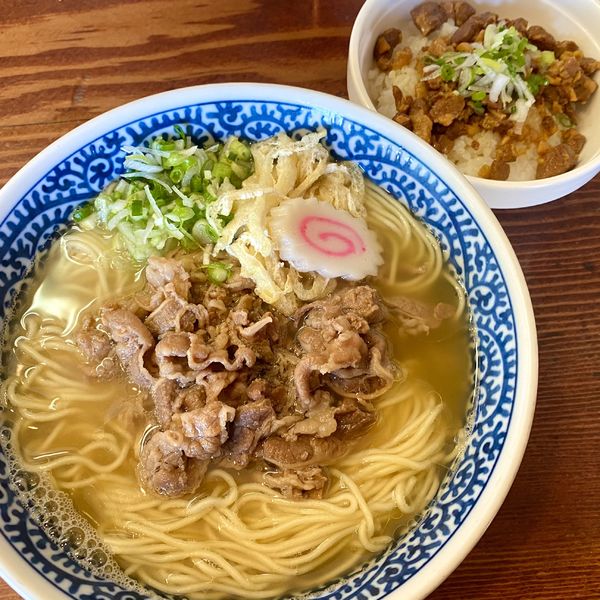 「【Special】肉そば＋カレールーロー飯」@良温(Ra-on)の写真