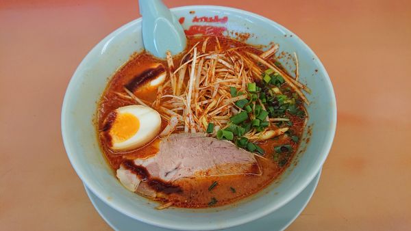 「ウルトラ激辛ラーメン　９２０円」@ラーメン山岡家 野田店の写真