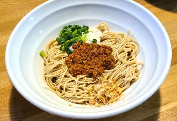 「辛和え玉」@つけめん・まぜそば むじゃきの写真