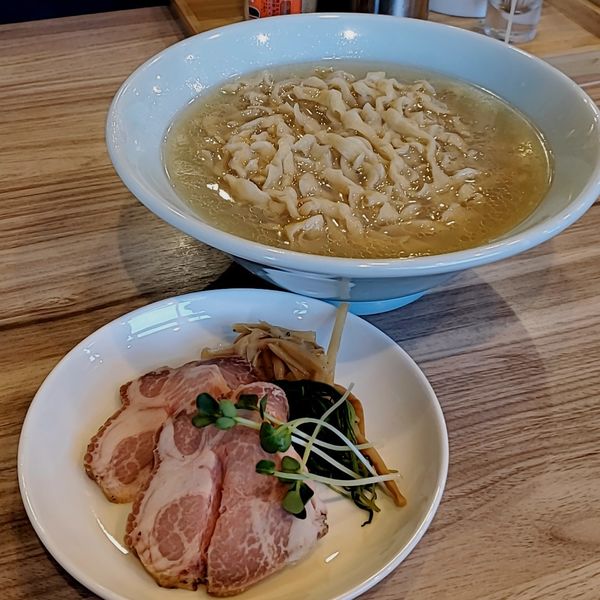 「【正月限定】貝そば（ピロピロ麺version）」@くじら食堂 nonowa東小金井店の写真