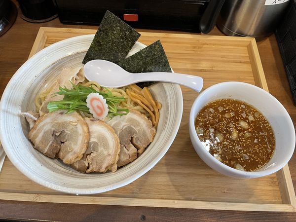 「煮干しゆず塩つけ麺」@らぁめん 麺彩家の写真