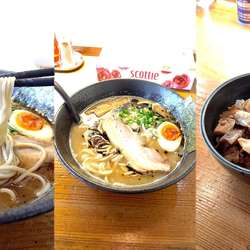 『濃厚黒らぁめん+ランチ牛すじ丼(¥880+200)』