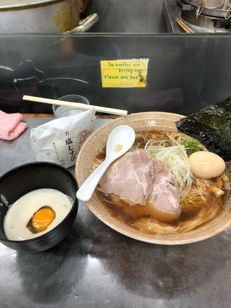 「金目鯛&蛤出汁醤油ラーメン＋白子ソース×2」@覆麺 智の写真