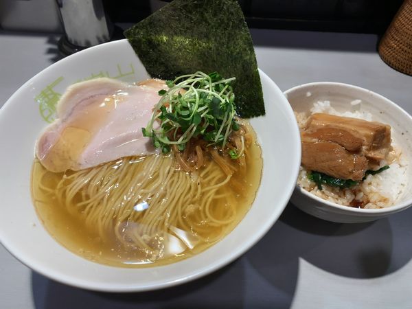 「しおそば（ランチセット角煮丼）」@中華蕎麦 瑞山（ZUIZAN）の写真
