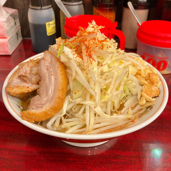 「らーめん740円﻿ ヤサイマシ揚げcall(食券渡し時)﻿」@ぶっ豚 経堂店の写真