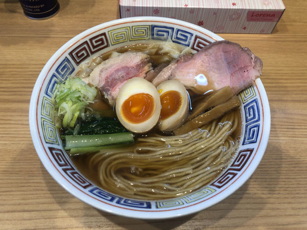 「特製中華そば + タルタルご飯」@ほっこり中華そば もつけの写真