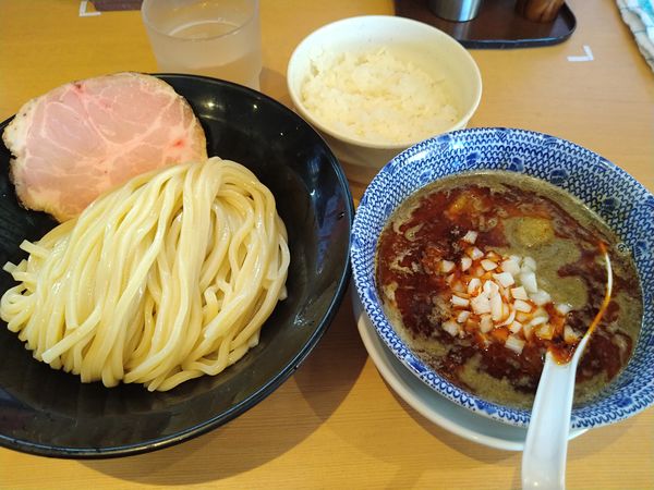 「坦々つけめん¥920+桜山豚チャー¥200+半ライス¥100」@麺堂 稲葉の写真
