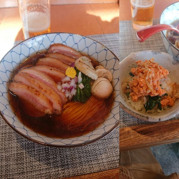 「「鴨南蛮そば」・「鮟肝丼」」@柴崎亭の写真