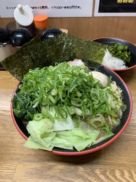 「全増しラーメン大盛り 1100円」@麺家 紫極の写真