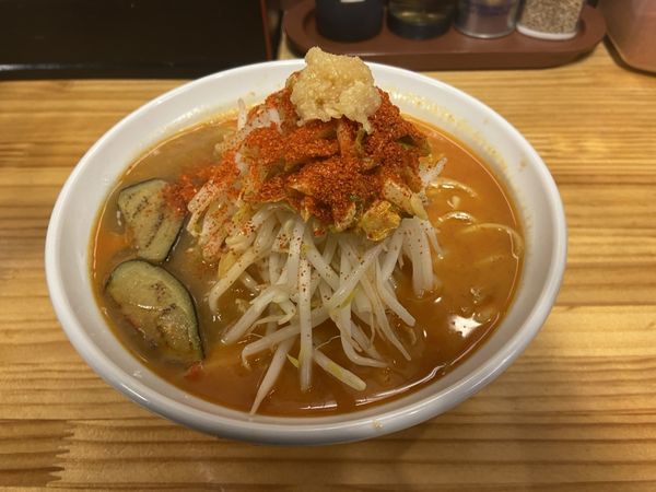 「極辛あんかけ拉麺 中盛」@旨辛ラーメン 表裏 市ヶ谷本店の写真
