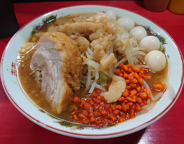 「ラーメン(ミニ)+うずら(850円)」@鷹の目 川口店の写真