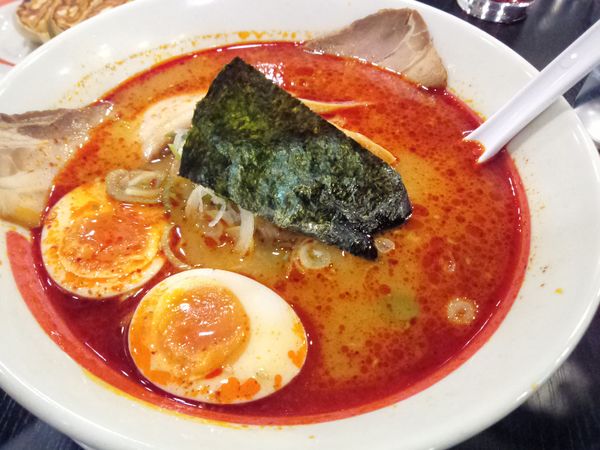 「紅白らーめん（麻辣みそらーめん）５６０円」@幸楽苑 大宮本郷店の写真